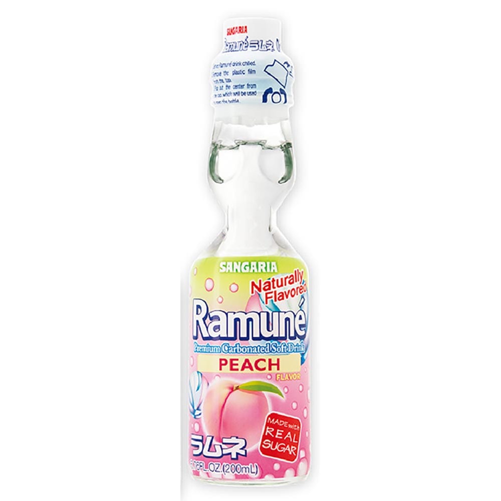 Sangaria Ramune Peach 6.76 oz Bottle Blue Dog Beverages