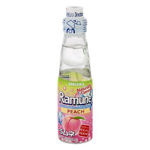 Sangaria Ramuné Peach Japanese Soda 6.76 oz Bottle