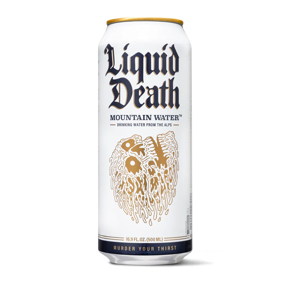 Liquid Death Mountain Water 16.9oz Can - Blue Dog Beverage