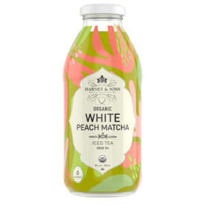 Harney & Sons Organic White Peach Matcha Tea 16 oz Bottle