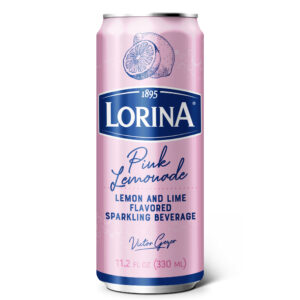 Lorina Premium French Sparkling Pink Lemonade Soda 11.2 oz Can