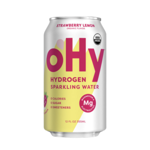 oHy Strawberry Lemon Sparkling Water 12oz Can
